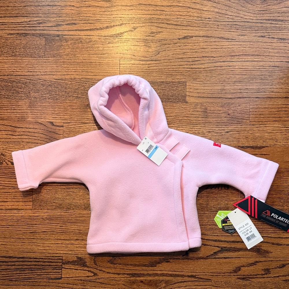 Widgeon Baby Pink Hooded Fleece Jacket
